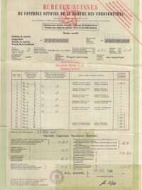 Rolex Certificate 1968 Chronometer 1960s