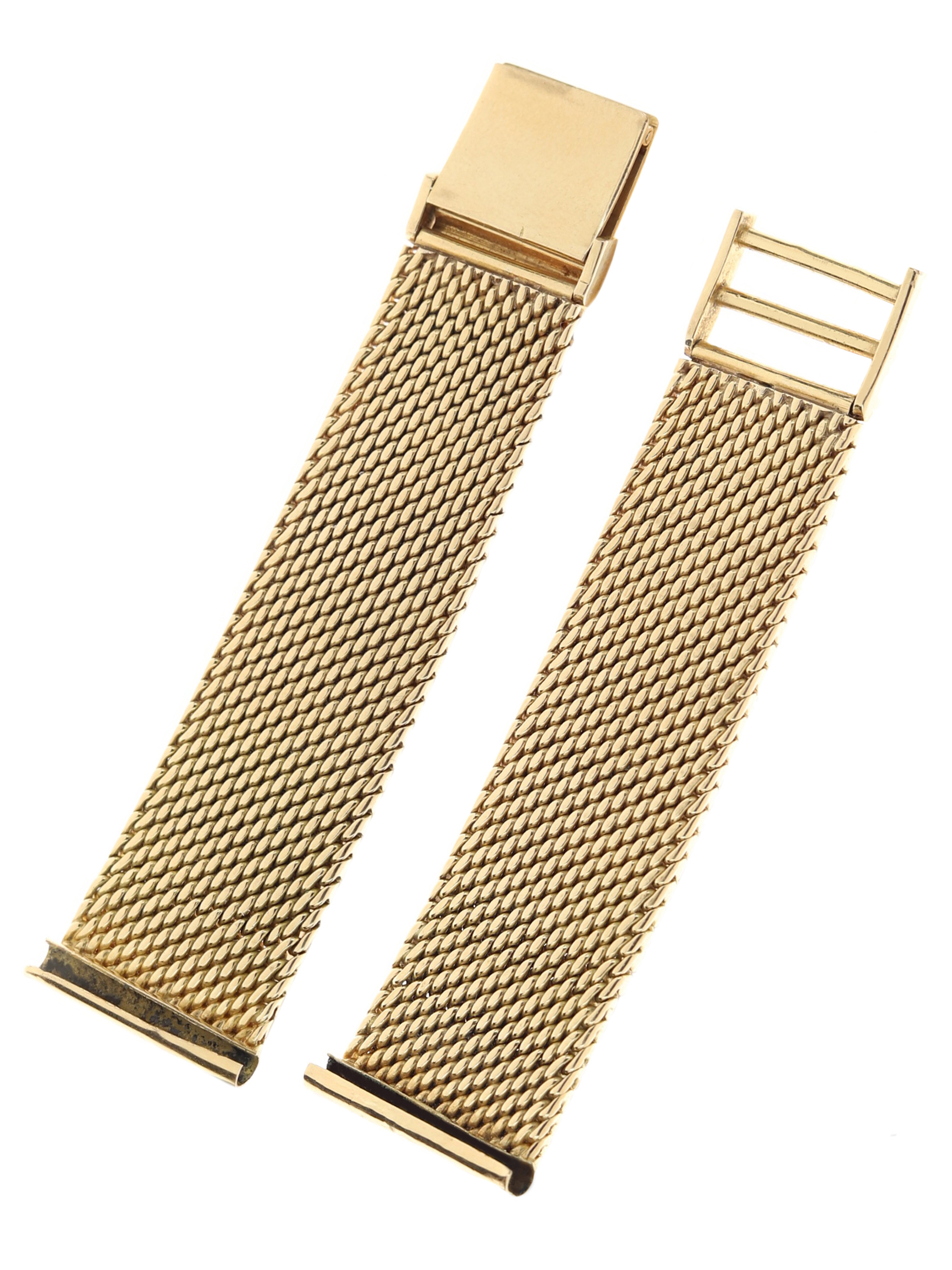 Iets Isoleren of 18 k Gold Mesh Bracelet 18 k Yellow Gold 1960s - Gisbert A. Joseph Watches